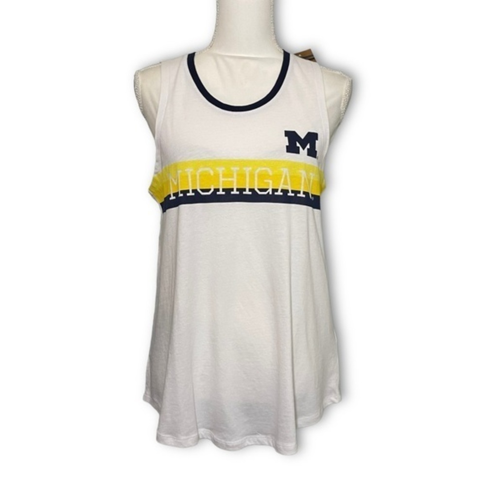 NWT Michigan Wolverines Sleeveless Muscle Tee Tank Top New Gameday Ringer